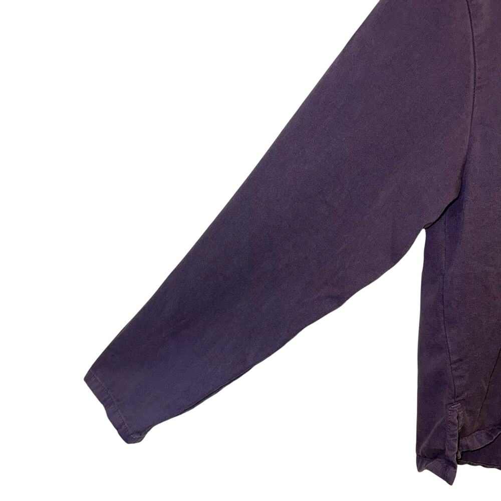 BTB Petite Vintage Purple Button Front Hoodie Jacket - Picture 2 of 6